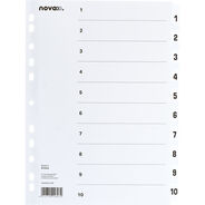 novooo Répertoire, blanc A4, 1-10
