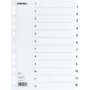 novooo Répertoire, blanc, A4, 1-12