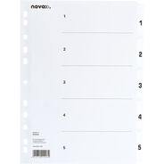 novooo Répertoire, blanc, A4, 1-5