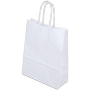 Elco Sacs en papier, blanc, 18 x 24 x 8 cm, 50 pièces