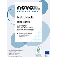 novooo Professional Notizblock, A6, kariert 4 mm