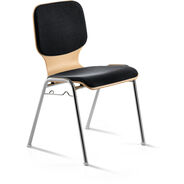 Mayer Wood Comfort Plus Besucherstuhl, schwarz/buche