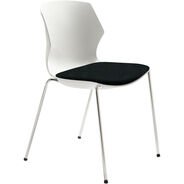 Mayer OvaLounge Besucherstuhl, Untergestell chrom, weiss