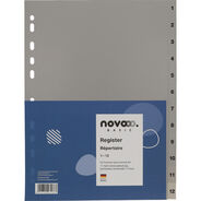 novooo Register Basic, grau, A4, 1-12