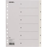 novooo Register, weiss, A4, 1-6