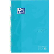 Oxford Touch European Book Spiralheft, A4, kariert 5 mm mit Rand, pastellblau