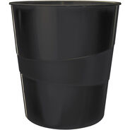 Leitz Papierkorb WOW, 15 Liter, schwarz