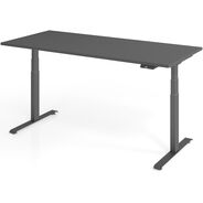 Elektrisch höhenverstellbarer Schreibtisch Ampyr Ergo XS, Gestellfarbe graphit, 180 x 80 cm, graphit
