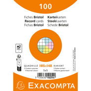 Exacompta Karteikarten, A6, kariert, assortiert