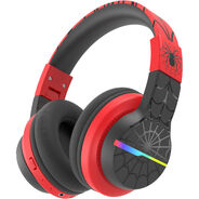 IClever BTH12 Over-Ear Kinderkopfhörer, kabellos, schwarz/rot