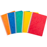 novooo Professional Cahier à spirale, A6, quadrillé 4 mm, assortis