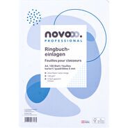 novooo Professional Ringbucheinlagen, A4, kariert 5 mm ohne Rand