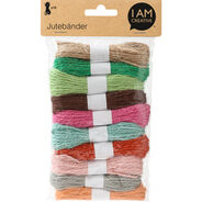 I AM CREATIVE Jutebänder Mix, 10 Stück, assortiert