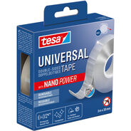 Tesa doppelseitiges Klebeband Universal mit Nano Power, 30 mm x 3 m