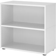 Regal Ampyr, 2 Ordnerhöhen, weiss