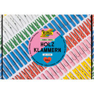 Folia Holzklammern Jumbo Pack Basic, 2.5 - 5 cm, 500 g, assortiert