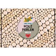 Folia Holzperlen Jumbo Pack Natural, 1 - 1.8 cm, 1 kg, braun