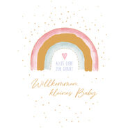 ABC Geburtskarte, 12.5 x 17.6 cm, Regenbogen