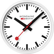 Mondaine Wanduhr, Ø 25 cm, weiss
