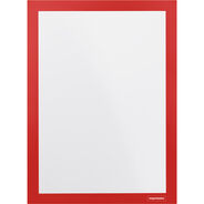 Magnetoplan Cornice magnetica per affissioni Magnetofix, A4, autoadesivo, 2 pezzi, rosso