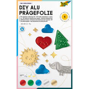 Folia DIY Pellicola goffrata in alluminio, 18,5 x 29,7 cm, assortiti, 5 fogli