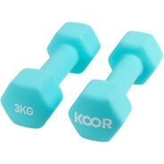 KOOR Kurzhantel Set, 3 kg, blau
