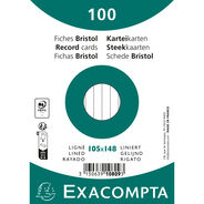 Exacompta Karteikarten, A6, liniert, weiss