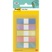 Post-it Index Marker Pastello, Mini, assortiti, 11,9 x 43,2 mm, 5 x 20 fogli
