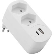 Schönenberger Abzweigstecker Move 2x T13, 1x USB-C, 1x USB-A