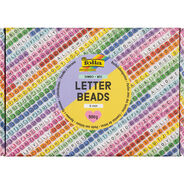 Folia Buchstaben-Perlen eckig, 500 g, assortiert