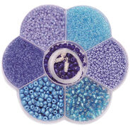 Glorex Perlen-Mix, blau assortiert