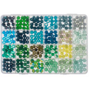 Glorex Glasperlen-Set, 360 Stück, grün assortiert