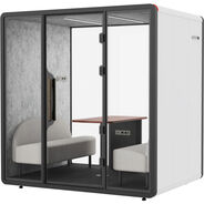 Contini Akustikkabine inkl. Tisch und Sofa, weiss