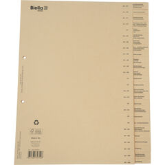 Biella Bauabrechnungsregister, braun, A4, 26-teilig