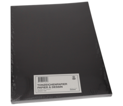 Papyrus Papier à dessin couleur, A3, 130 g/m², noir, 100 feuilles