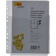  iba special Zeigetasche Känguru, A4, 10 Stück, 160 μm, genarbt, transparent 