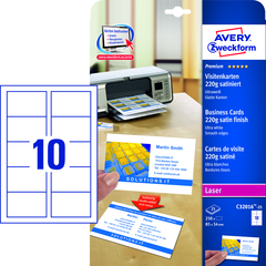 Avery Zweckform Visitenkarten 85 x 54 mm satiniert