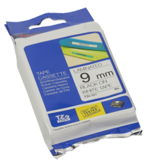 Brother Schriftbandkassette laminiert, TZE-221, 8 m, 9 mm, weiss