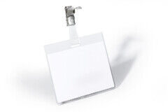 Durable Namensschild, 800319, 90 mm, 60 mm, Clip, transparent
