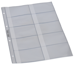 Pochette de présentation Kolma pour cartes de visite A4 lisse 5 pièces
