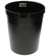 Han Papierkorb, schwarz, 18 Liter, 30.5 cm