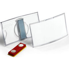 Durable Namensschild Konvex 8123, 812319, 75 mm, 40 mm, magnetisch, transparent
