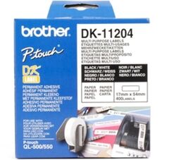 Brother Endlos-Etiketten, 17 x 54 mm, 1-bahnig, 400 Stück, DK-11204