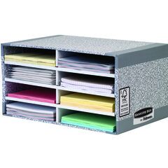 Fellowes BankersBox® Ablagesystem, A4, grau / weiss, 8 Schubladen