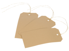 Biella Anhänge-Etikette, 65 x 130 mm, 561130, beige