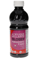 Acrylfarben Glossy, schwarz, 500 ml