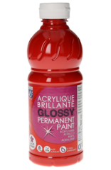 Acrylfarben Glossy, rot, 500 ml