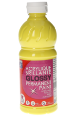 Acrylfarben Glossy, zitronengelb, 500 ml