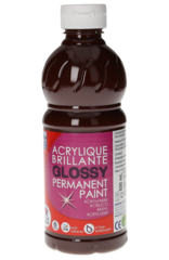 Colori acrilici Glossy, cioccolato, 500 ml