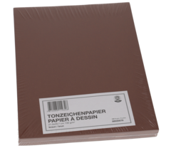 Papyrus Papier à dessin couleur, A4, 130 g/m², brun, 100 feuilles
